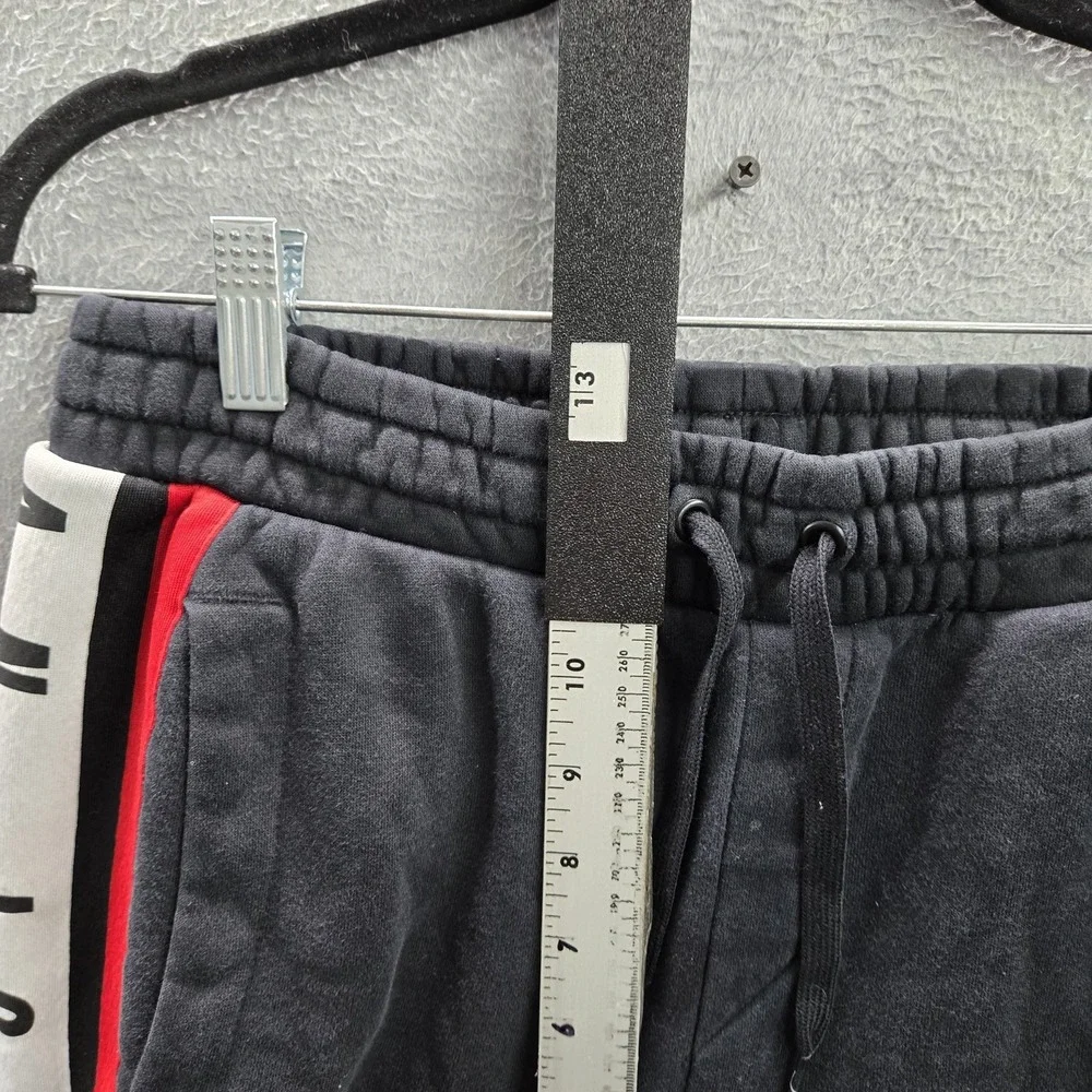 Jordan‎ Men Activewear Pants S Black Embroidered Sweatpants Colorblock Fleece